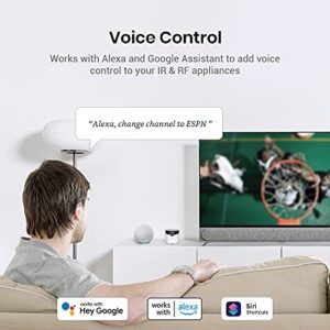 BestCon RM4C pro Smart WiFi IR and RF Remote Control for TV, STB, Air Conditioner, 433Mhz RF Blinds, Curtain, Garage Door, Works with Google Home, Alexa, IFTTT