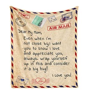 best gifts for mom happy birthday gifts for mom from daughter son christmas thanksgiving valentines mothers day to my mom blanket gifts for her love letter super soft throw for couch sofa 60″x50″