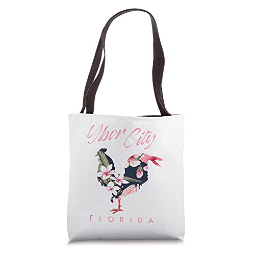 Ybor City Tampa Florida Chicken Lover Flower Souvenir Tote Bag