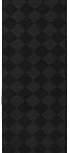 Garland Rug Diamond 3 ft. x 12 ft. Area Rug Black