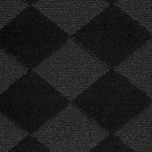 Garland Rug Diamond 3 ft. x 12 ft. Area Rug Black