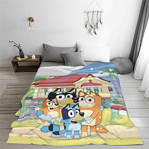 KAVIN Bluey's Blanket Ultra-Soft Micro Fleece Throw Blanket Flannel Blankets for Couch Bed Living Room 50 X 60 Inch