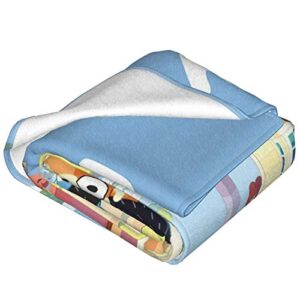 KAVIN Bluey's Blanket Ultra-Soft Micro Fleece Throw Blanket Flannel Blankets for Couch Bed Living Room 50 X 60 Inch