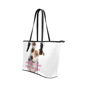 Personalized Bags and Totes for Women, Custom Photo & Text Leather Shoulder Handbags, Wedding Best Frind Gifts