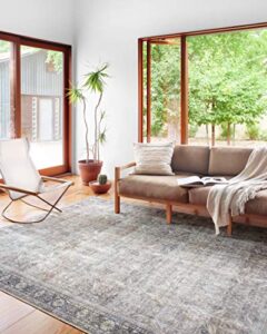 loloi ii wynter collection wyn-07 grey/charcoal, traditional 8′-6″ x 11′-6″ area rug