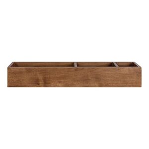 Kate and Laurel Hutton Pocket Shelf Wall Organizer, 26 x 5 x 4, Rustic Brown, Decorative Transitional Mail Holder with Storage