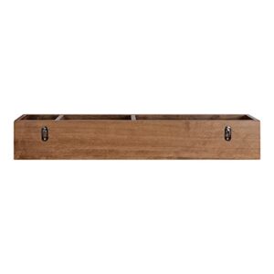 Kate and Laurel Hutton Pocket Shelf Wall Organizer, 26 x 5 x 4, Rustic Brown, Decorative Transitional Mail Holder with Storage