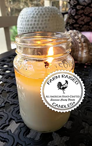 Nag Champa Oil Soy Candles - Large 16 Ounces / All American Handcrafted - Farm Raised Candles - Plant Candle - 80+ Hour Burn - 100% Natural American Farmed Soy Wax Candles. Incense Candle.