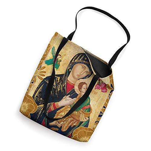 Our Lady of Perpetual Help Blessed Mother Mary Catholic Icon Tote Bag