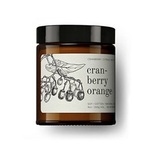 Broken Top - Cranberry Orange|9 oz. Cranberry, Citrus & Spice. Pure Soy Wax Candle. 50-Hour Burn Time. Natural Cotton Wick, Vegan, No Parabens, No Phthalates