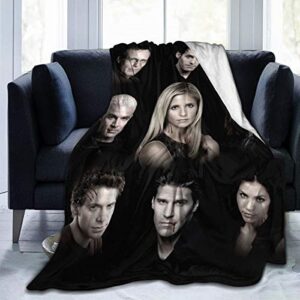 horrorr fleece throw blanket ultra soft micro fleece blanket,for traveling camping home bed living room sofa (60″x50″, black)