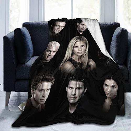 Horrorr Fleece Throw Blanket Ultra Soft Micro Fleece Blanket,for Traveling Camping Home Bed Living Room Sofa (60"X50", Black)