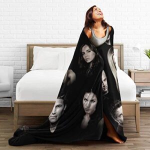 Horrorr Fleece Throw Blanket Ultra Soft Micro Fleece Blanket,for Traveling Camping Home Bed Living Room Sofa (60"X50", Black)