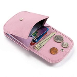 Taxi Wallet - Soft Leather, Ballet Slipper Pink – A Simple, Compact, Front Pocket, Folding Wallet, that holds Cards, Coins, Bills, ID – for Men & Women