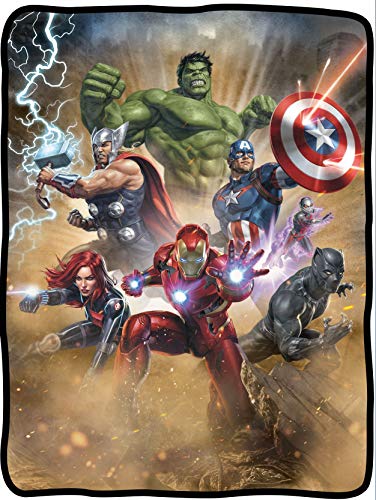 Seven Times Six Marvel Avengers Defenders of Earth Blanket 46" X 60" Flannel Fleece Throw