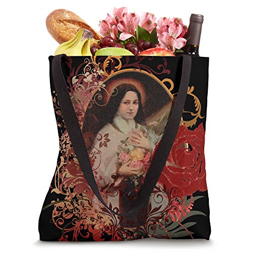 St Therese of Lisieux Rose The Little Flower Catholic Girls Tote Bag