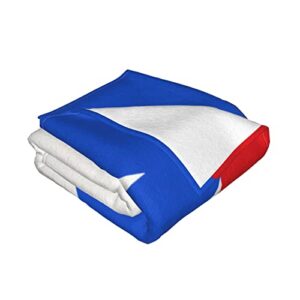 Puerto Rico Flag Throw Blanket Warm Ultra-Soft Micro Fleece Blanket for Bed Couch Living Room Decoration