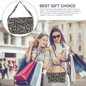 VALICLUD Shoulder Bag Leopard Print Purse Faux Fur Hobo Handbag Small Cheetah Print Purses for Women