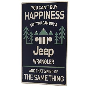 Open Road Brands Jeep Wrangler Metal Sign - You Can't Buy Happiness But You Can Buy a Jeep Wrangler - Funny Jeep Wall Decor