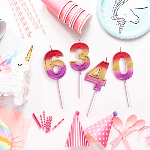 GET FRESH Number 10 Birthday Candle – Rainbow Number 10 Candle on Sticks – Rainbow Number Ten Candles for Birthday Anniversary – 10th Birthday Candle for Cake Decoration – Multicolor Ten Cake Candle