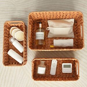 GRANNY SAYS Bundle of 2-Pack Wicker Baskets & 3-Pack Wicker Storage Baskets for Organizing