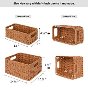 GRANNY SAYS Bundle of 2-Pack Wicker Baskets & 3-Pack Wicker Storage Baskets for Organizing