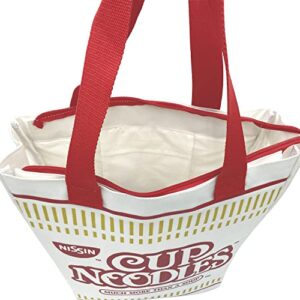 Nissin Cup Noodles Tote Bag Red/White, 4"D x 12"W x 14" H