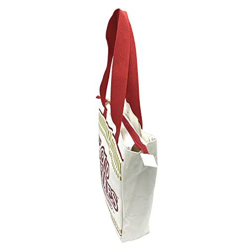 Nissin Cup Noodles Tote Bag Red/White, 4"D x 12"W x 14" H