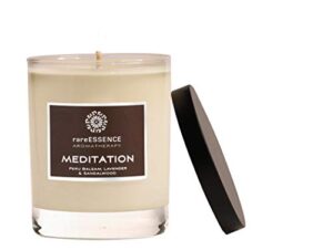 rareessence – aromatherapy spa candle – meditation – ( peru balsam, lavender & sandalwood ) 6 oz