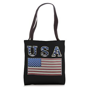 usa american flag united states us patriotic tote bag