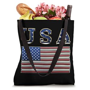 USA American Flag United States US Patriotic Tote Bag