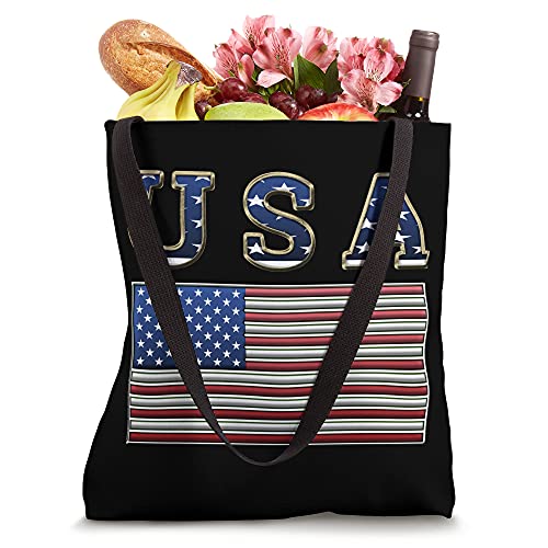 USA American Flag United States US Patriotic Tote Bag