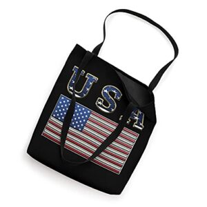 USA American Flag United States US Patriotic Tote Bag