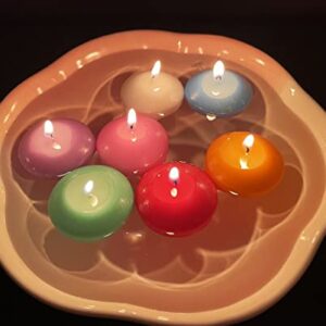 Floating Candles,Multicolor Unscented Tealight Shape Candles with 100PCS Silk Rose Petals,Long Burning Candle Discs for Weddings,Anniversaries,Birthdays,Home Decoration,Spa,Relaxation,7PACK