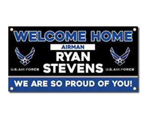 milweb1 – welcome home u.s. air force/united states usaf customizable – vinyl banner, sign, print, poster (2’x4′)