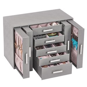 ANWBROAD Jewelry Organizer Box 9-Layer Jewelry Boxes for Women and Girls Jewelry Storage Box for All Necklaces Rings Earrings Bracelet Watches UJJB017H