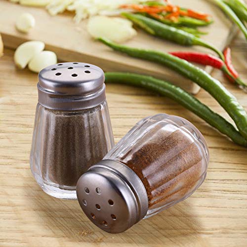 TOPZEA Set of 30 Salt and Pepper Shakers, 0.5 Oz Mini Clear Salt and Pepper Holders Spice Shaker Glass Kitchenware for Home, Wedding, Car Camping, RV, Beach Vacation