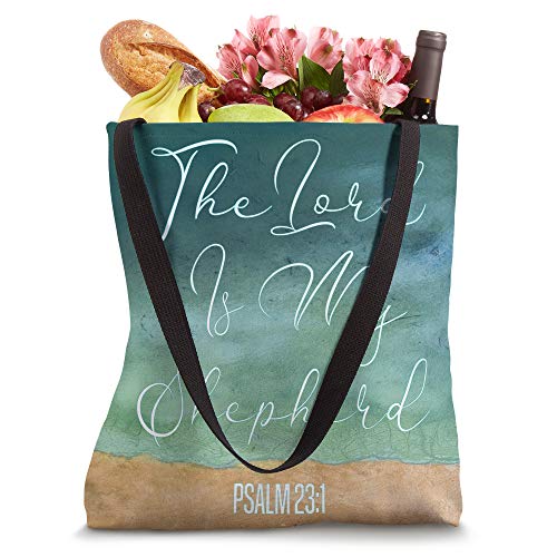 Christian Tote Bags for Women Beach Scene Psalm 23:1 Tote Bag