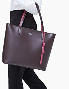 Kate Spade Lawton Way Rose Tote Chocolate Cherry