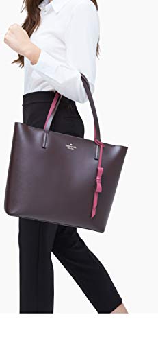 Kate Spade Lawton Way Rose Tote Chocolate Cherry