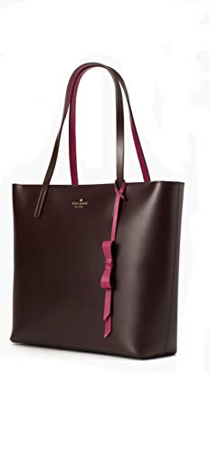 Kate Spade Lawton Way Rose Tote Chocolate Cherry