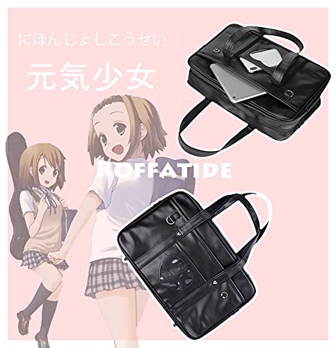 Roffatide Japanese JK Uniform Bag Heart Shape Window Ita Bag Girls Women Purse Cosplay Satchels for Lolita Comic Shoulder Bag