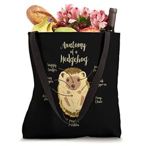 Kids Anatomy Of Hedgehogs Clothes Outfit Art Hedgehog Tote Bag