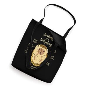 Kids Anatomy Of Hedgehogs Clothes Outfit Art Hedgehog Tote Bag