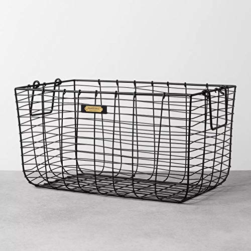 Hearth & Hand with Magnolia Wire Storage Basket Black Large