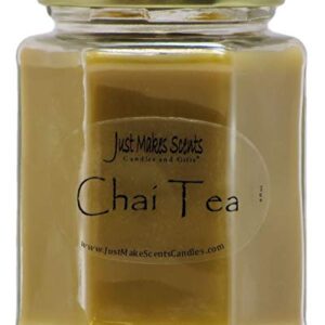 Just Makes Scents Chai Tea Scented Candle | Gourmet Tea Leaves, Rich Spices, and Vanilla Soy Milk | Hand Poured in The USA