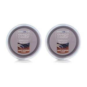 yankee candle 2 dried lavender & oak scenterpiece easy meltcup wax melt cup (net wt 2.2 oz | 61g each)