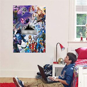 Battle Royale Video Game Themed Bedroom Wall Decor Art Prints and Posters Gaming Posters for Teen Boys Room Decoration,Boys Gifts and Birthday Party Supplies Set - Unframed Version 16" x 24"inch Canvas Pictures Poster for Kids Room(16x24inch,Blue)