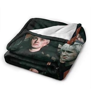 AFOK Ultra Soft Flannel Fleece Blanket Draco-Malfoy Stylish Bedroom Living Room Sofa Warm Blanket 60x50in