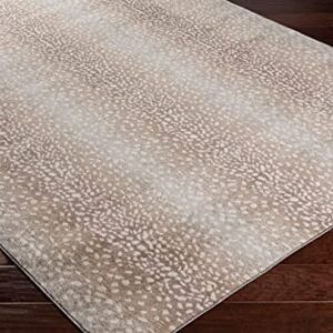 Artistic Weavers Pablo Antelope Print Area Rug,5'3" x 7'1",Camel/Light Gray